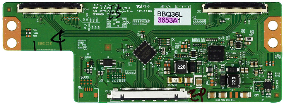 6871L-3653A T-Con FOR LG 55LB6000-UH BUSWLJR - Click Image to Close